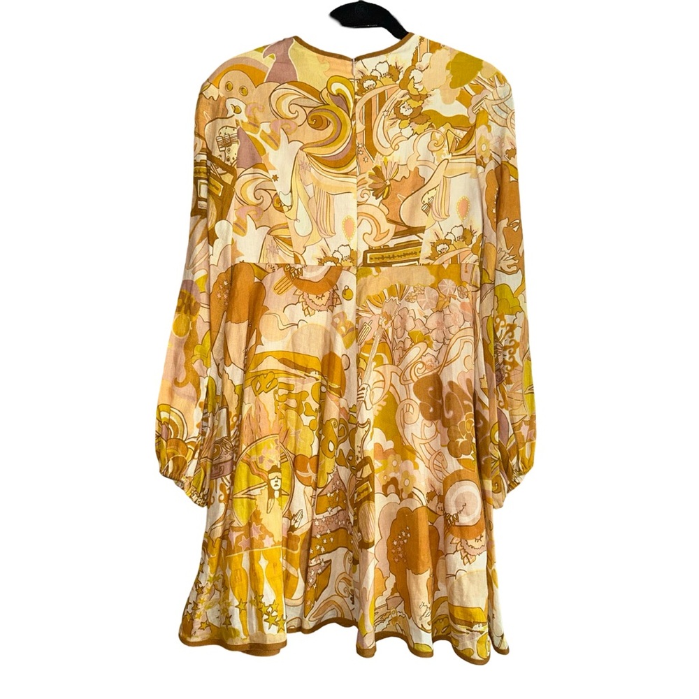Zimmermann Orange and Cream Patterned Dress - Picture 6 of 12